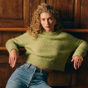 Sezane Sama Jumper Sweater in Pistachio Green Women’s Size Medium